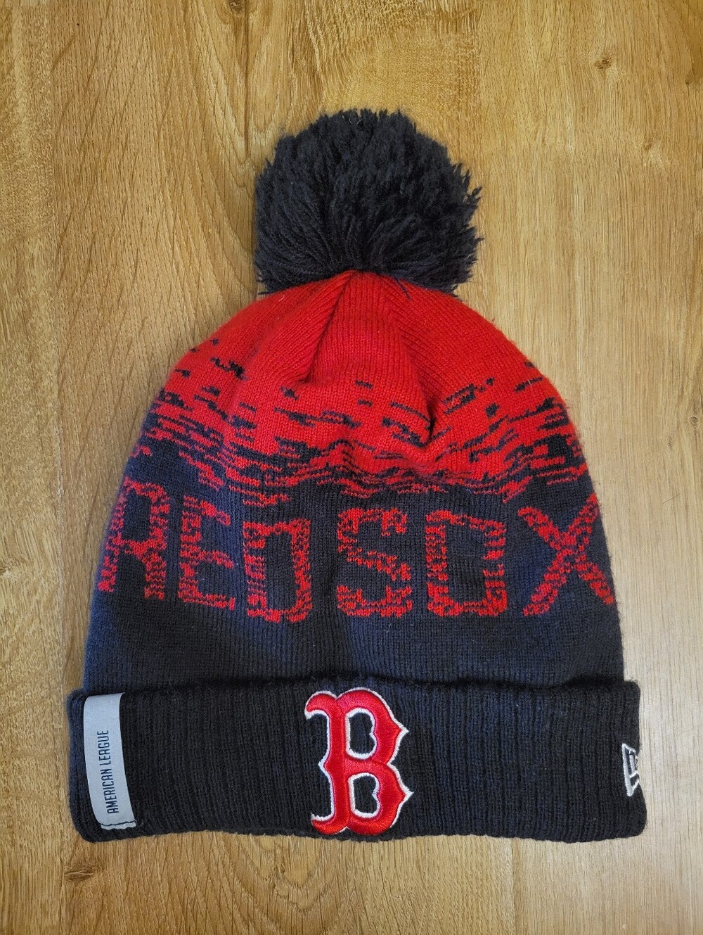 2016 MLB BOSTON NEW ERA RED SOX HAT KNIT CUFFED BEANIE POM ON FIELD